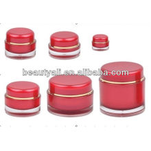 5ml 15ml 20ml 30ml 50ml 100ml 200ml Ronda Red Acrílico Jar Para Empaque Cosmético